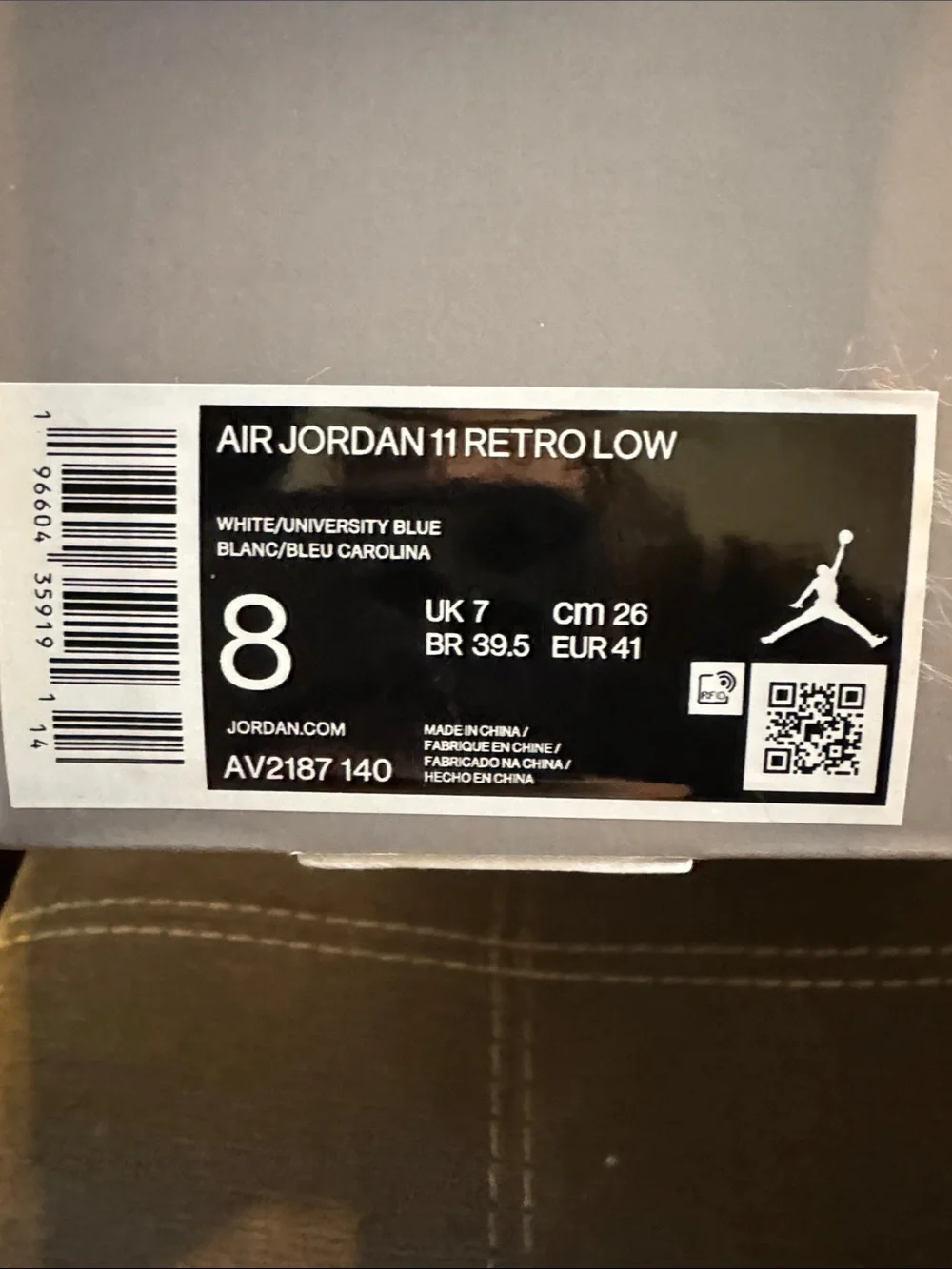 Jordan 11 Retro Low — White & Gray Men's Sneaker
